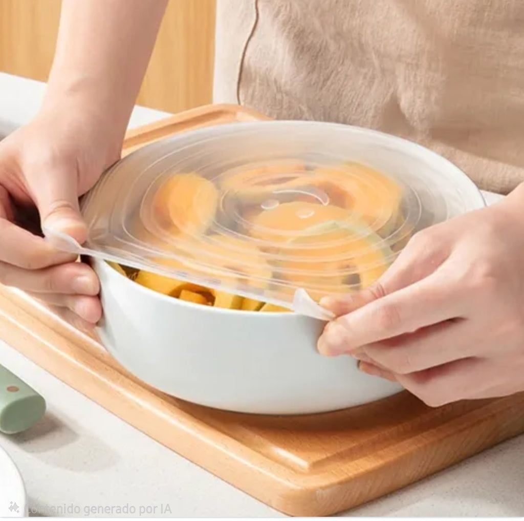 Tapas Reutilizables Cocina - Kit x 6 Und