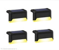 Set X4 Lampara Solar Led Escalera Jardín