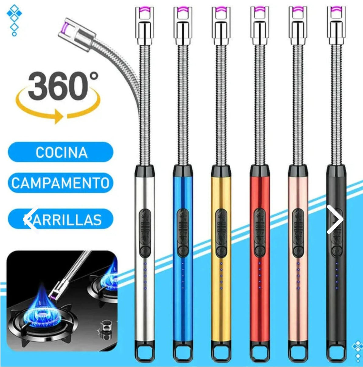 Encendedor de Plasma USB Recargable | Sin Llama, Sin Gas