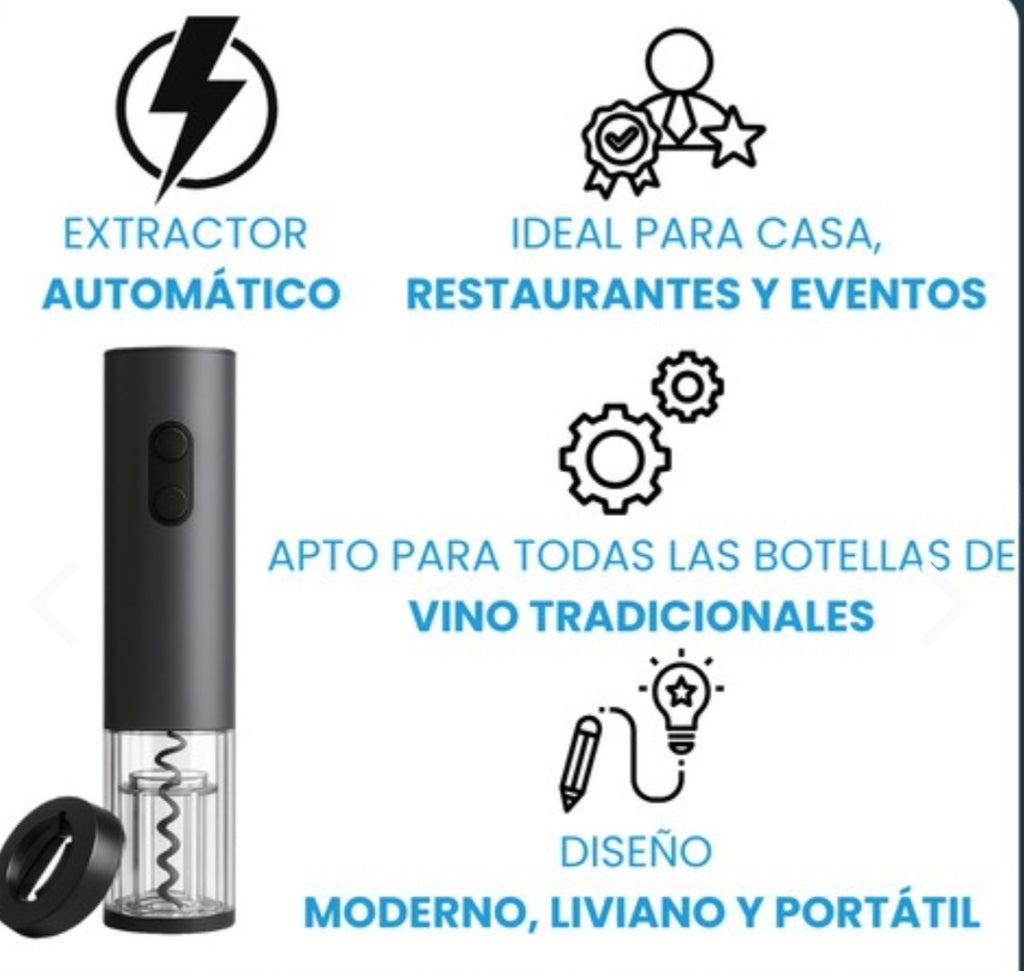 Set Vino Premium Sacacorchos Eléctrico