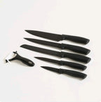 Set de Cocina x6 | 5 Cuchillos Acanalados + Pela Papas