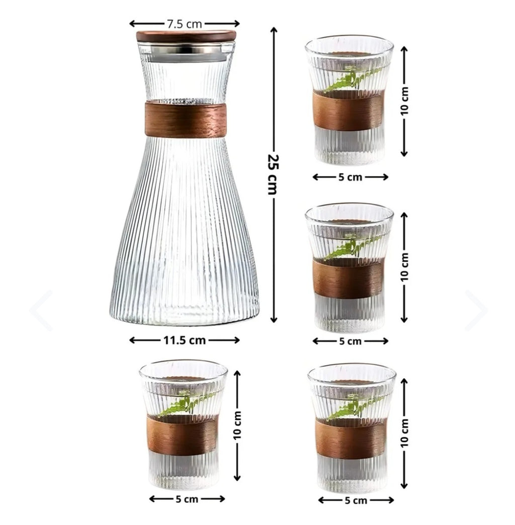 Jarra + vasos 5 piezas